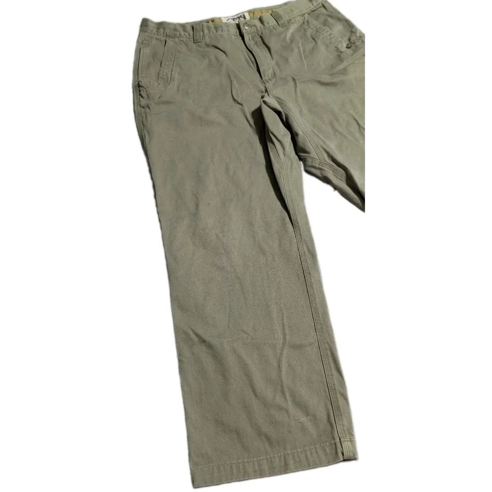 Mountain Khakis Original Mountain Pants Mens 38x30 Green Canvas Cotton